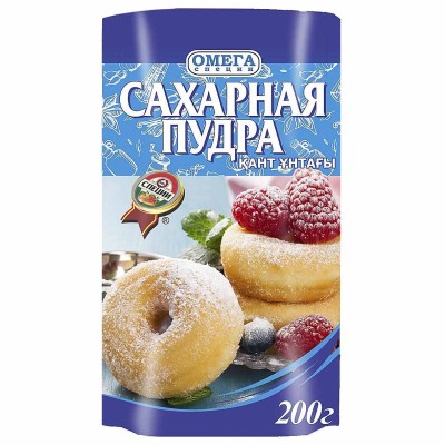 Пудра сахарная Омега 200гр д/п