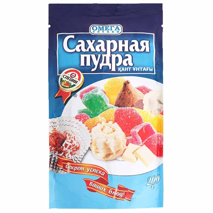 Пудра сахарная Омега 200гр д/п
