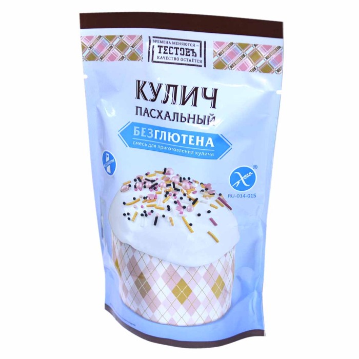 Смесь для приготовления кулича Тестоевъ безглютена 200гр м/у