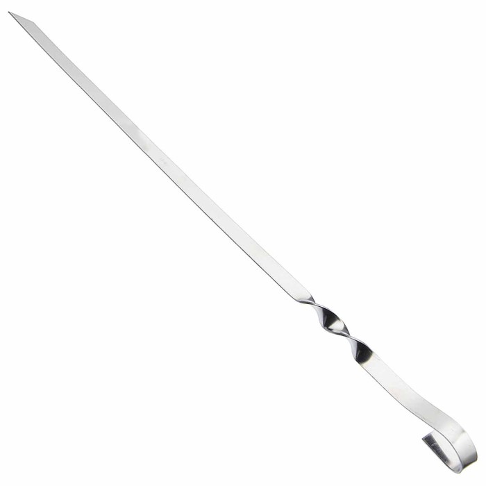 Шампур плоский  нерж зерк сталь 410х10х1.5мм  арт103-008