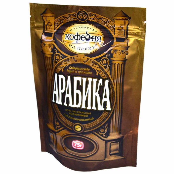 Кофе Московская кофейня на паяхъ Арабика сублим 75гр м/у