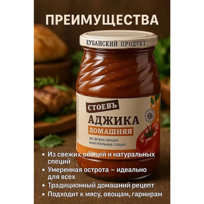 Аджика Стоевъ Домашняя 500гр ст/б