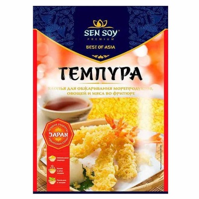 Хлопья панировочные Sen Soy Темпура для морепродуктов мяса и овощей 100гр м/у