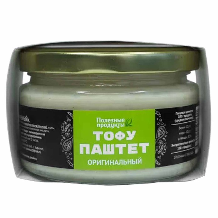 Тофу-паштет Полезные продукты оригинальный 200гр ст/б