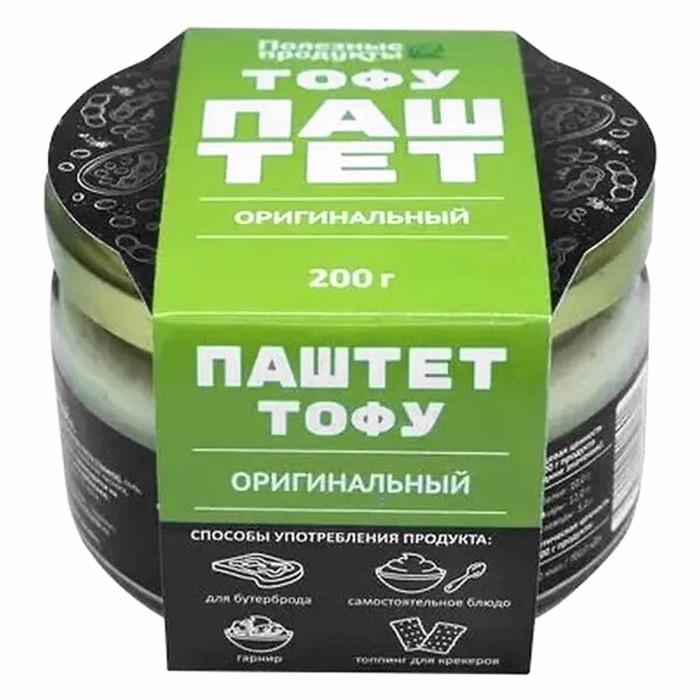 Тофу-паштет Полезные продукты оригинальный 200гр ст/б