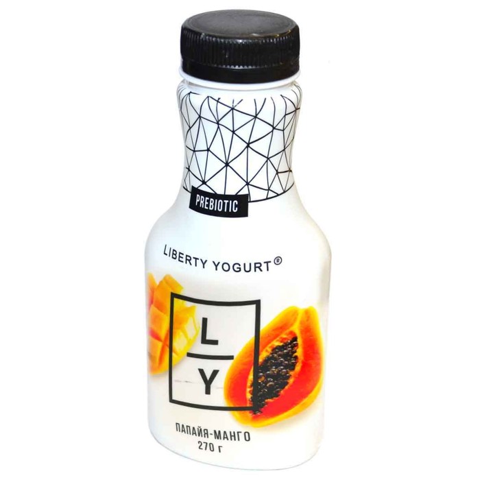 Йогурт питьевой Liberty Yogurt папайя-манго 270гр пэт