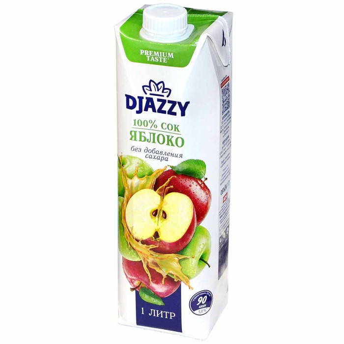 Сок Djazzy яблочный 1л т/п