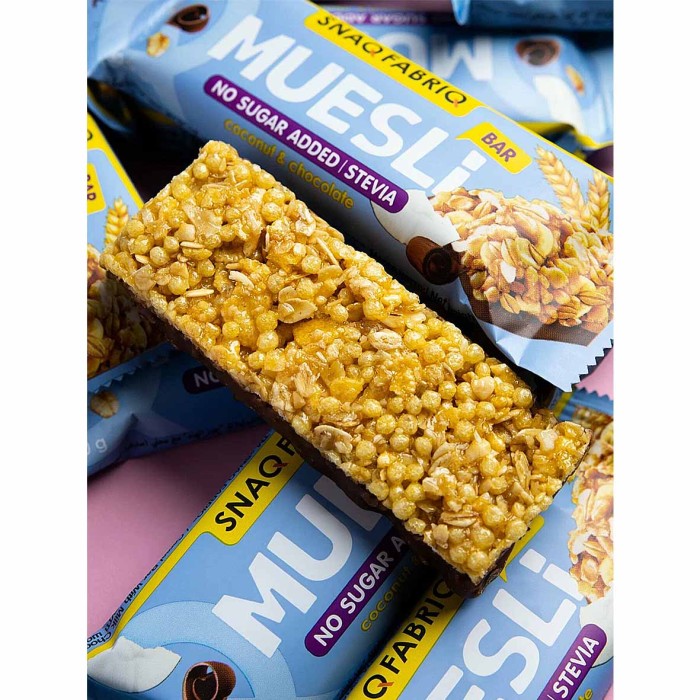 Батончик-мюсли Snaq Fabriq coconut-chokolate с молочным шоколадом 50гр м/у