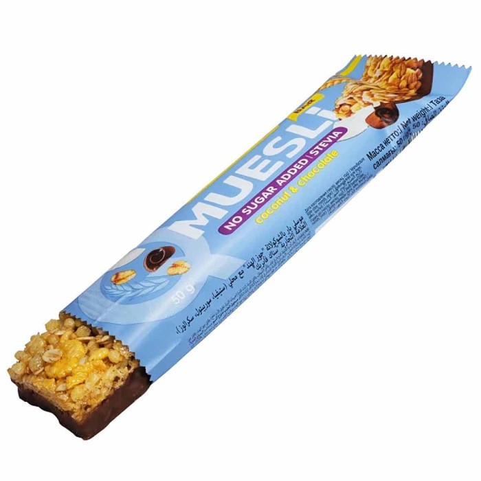 Батончик-мюсли Snaq Fabriq coconut-chokolate с молочным шоколадом 50гр м/у