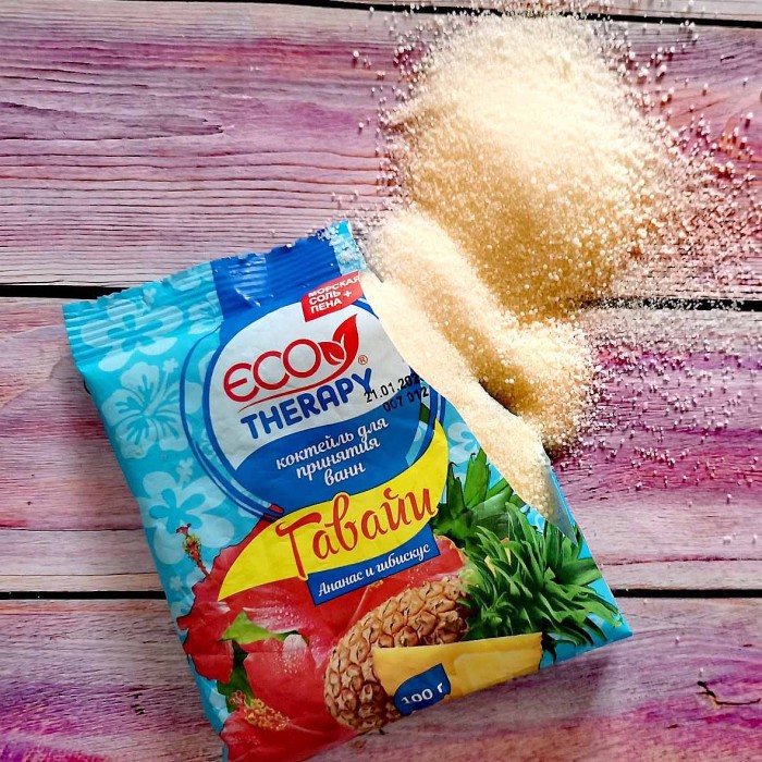 Соль для ванн Экотерапия Гавайи с пеной 100гр м/у