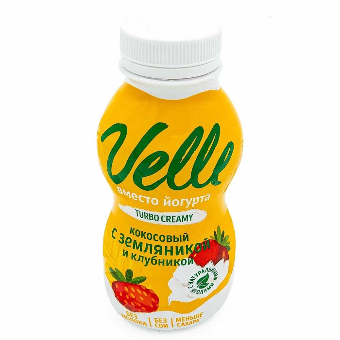 Напиток кокосовый Velle клубника-земляника 230гр пэт