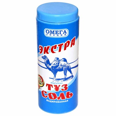Соль пищевая Омега Экстра йодированная 200гр туба