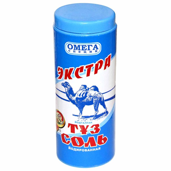 Соль пищевая Омега Экстра йодированная 200гр туба