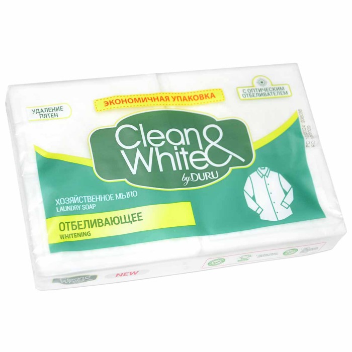 Мыло Duru Clean white хозяйственное универсальное 4*120гр м/у