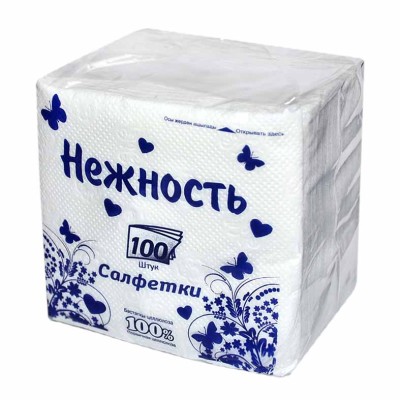 Салфетки бумажные Нәзіктік (Нежность) 100шт м/у