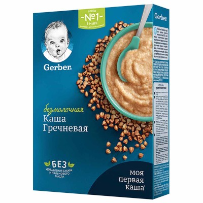 Каша Nestle Gerber гречневая безмолочная с 4мес 180гр к/у