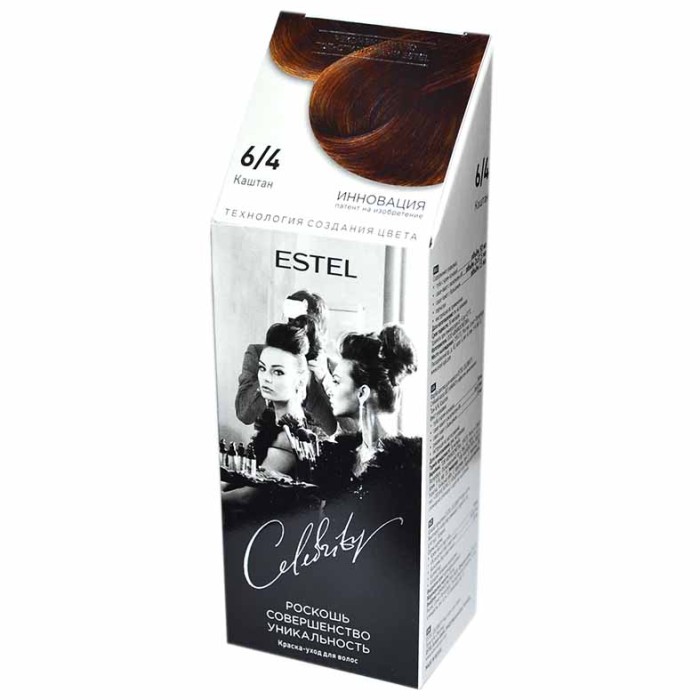 Краска-уход для волос Estel Celebrity 6/4 Каштан 125мл к/у