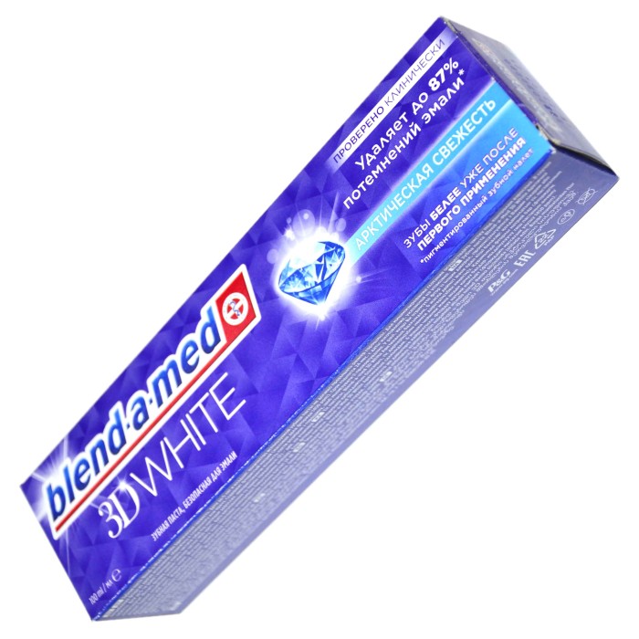 Паста зубная Blend-a-med 3D White Свежесть мятный поцелуй 125мл к/у