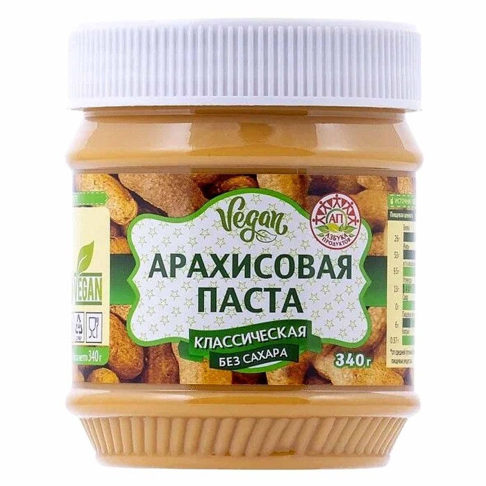 Паста арахисовая A-produkt классическая без сахара 340гр пэт
