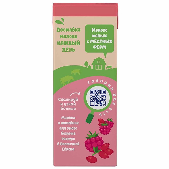 Биойогурт питьевой Тема шиповник-малина 2,8% с 8мес 210мл т/п