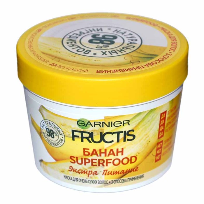 Маска для волос Fructis Superfood Банан экстра питание 390мл пэт