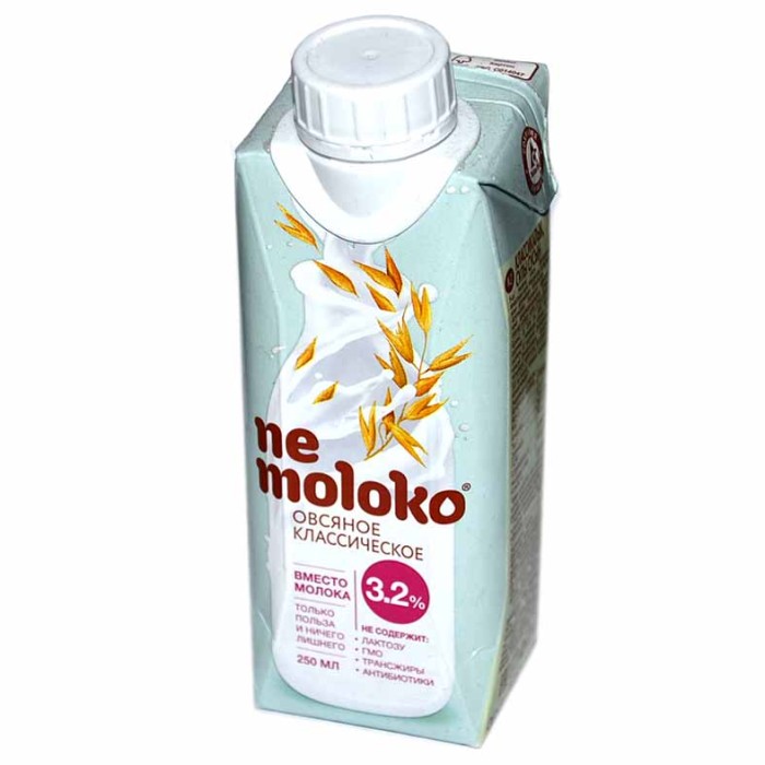 Напиток овсяный Nemoloko классический обогащенный кальцием и витамином В2 0,25л т/п