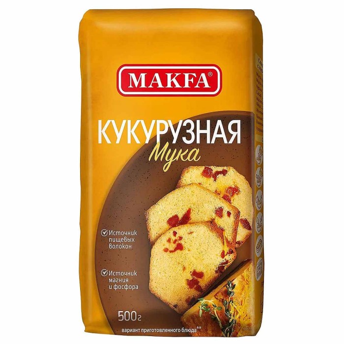 Мука Makfa кукурузная 500гр м/у