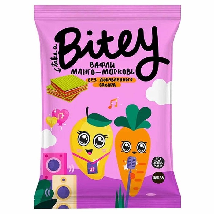Вафли Bitey Манго-Морковь 35 гр м/у