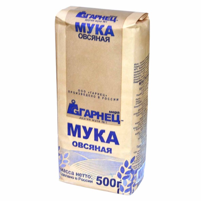 Мука Гарнец овсяная 500гр м/у