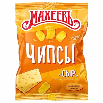 Чипсы Махеевъ со вкусом сыра 80гр м/у