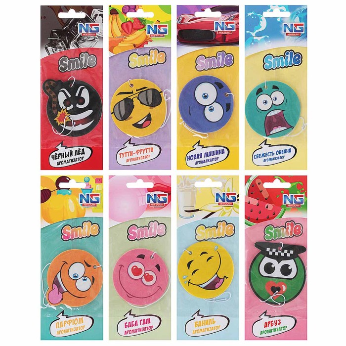 Ароматизатор New Galaxy Модные смайлы арбуз арт794-546