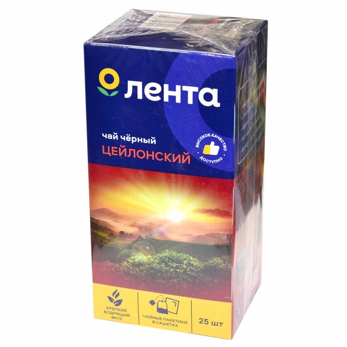 Чай чёрный Лента Цейлонский байховый 25*2гр к/у