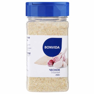 Приправа Bonvida чеснок сушеный 250гр пэт