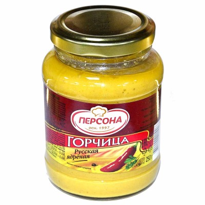 Горчица Персона Русская ядреная 250гр ст/б