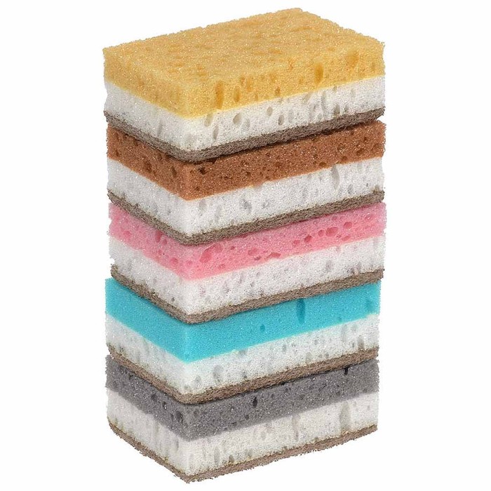 Губки для посуды Tutto цветные трехслойные 5шт м/у арт17787