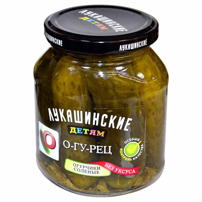 Огурчики Лукашинские детям 350гр ст/б