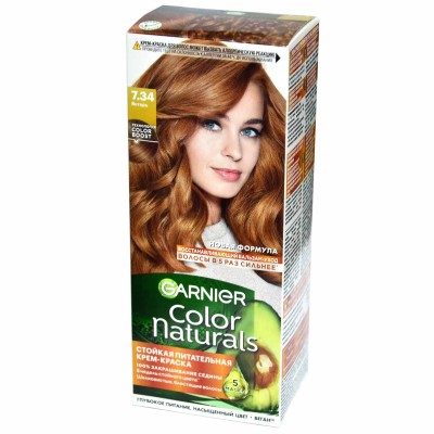 Краска для волос Garnier Color Naturals 7.34 Натуральный медный к/у