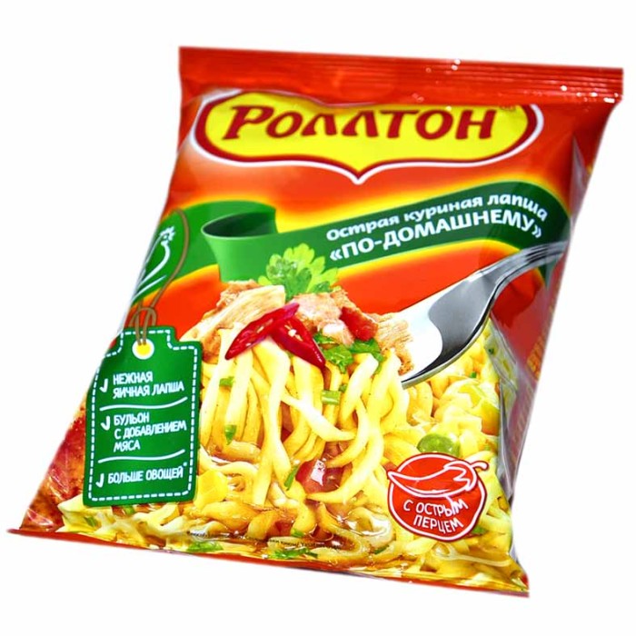 Лапша Роллтон курица острая 85гр м/у