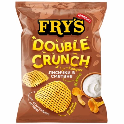 Чипсы Fry&#039;s вкус хитрые лисички в нежной сметане 130гр м/у