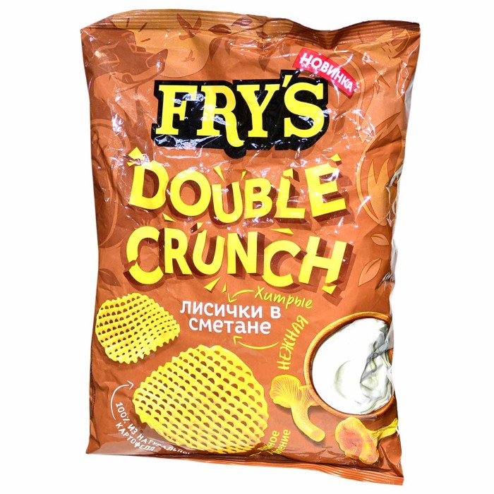 Чипсы Fry's вкус хитрые лисички в нежной сметане 130гр м/у