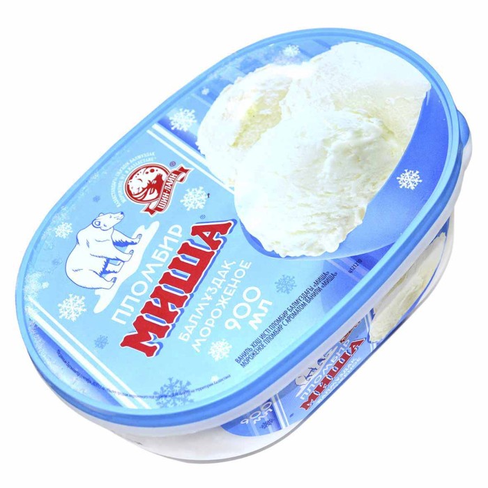 Мороженое Миша Пломбир 450гр ванна