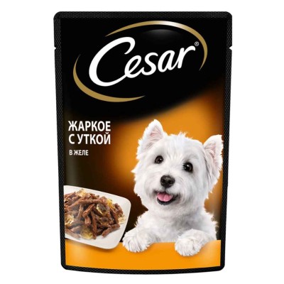 Корм для собак Cesar жаркое с уткой 85гр пауч