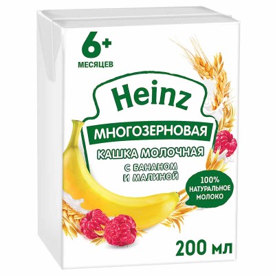 Каша Heinz многозерновая банан-малина с 6мес 200мл т/п