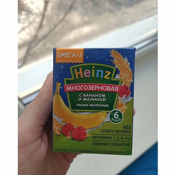 Каша Heinz многозерновая банан-малина с 6мес 200мл т/п