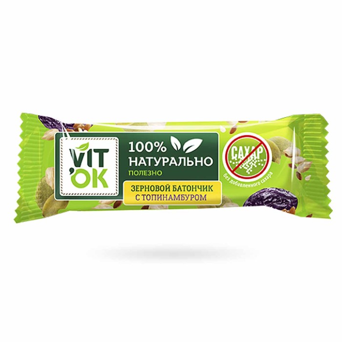 Конфета-батончик VITok неглаз с топинамбуром 30гр м/у