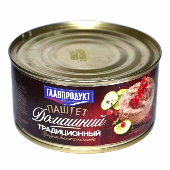 Паштет Главпродукт домашний традиционный 315гр ж/б