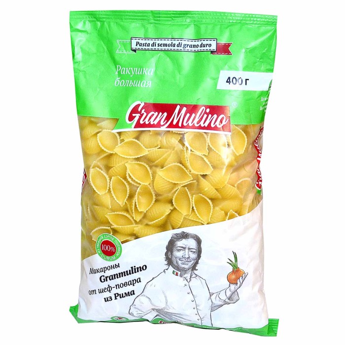Макароны Granmulino Ракушка большая 400гр м/у