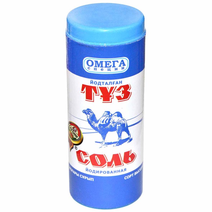 Соль пищевая Омега йодированная 200гр туба