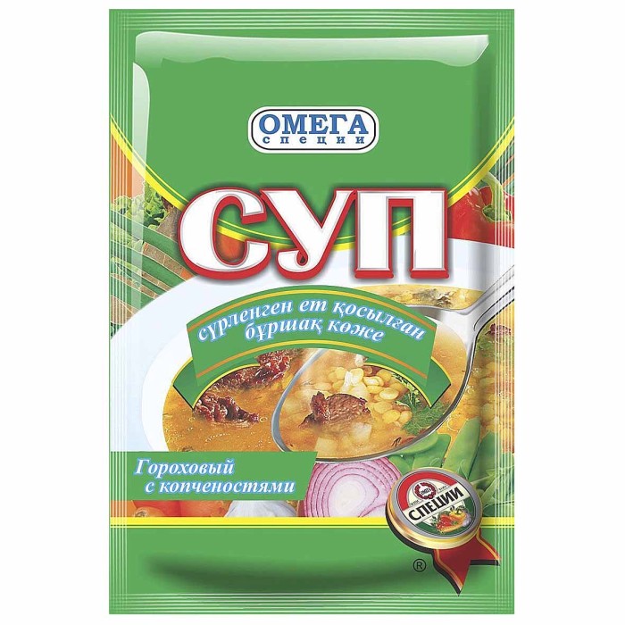 Суп Омега Гороховый с копченостями 70гр м/у