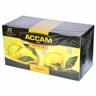 Чай Assam Лимон черный 25*1,8гр к/у